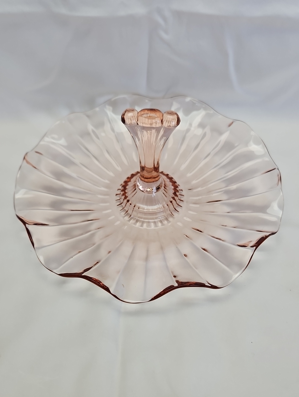 Vintage Pink Depression Glass Trinket Dish